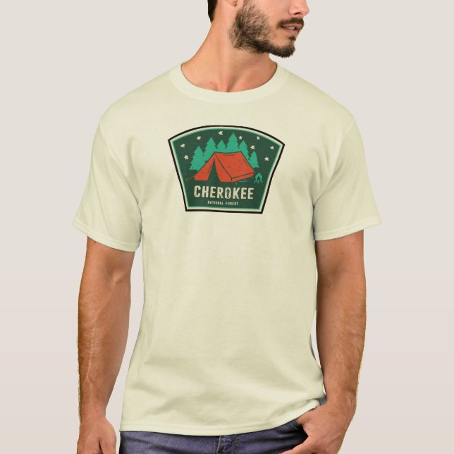 Cherokee National Forest Camping T Shirt (Framsida)