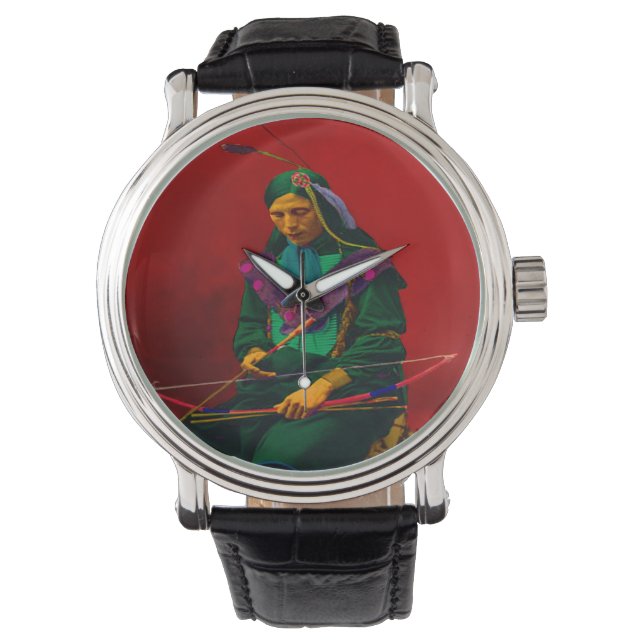 Cherokee Native American Pop Art Armbandsur (Framsida)