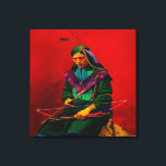 Cherokee Native American Pop Art Canvastryck<br><div class="desc">Cherokee var en inhemsk amerikansk stambo i sydvästra Förenade Stater.</div>