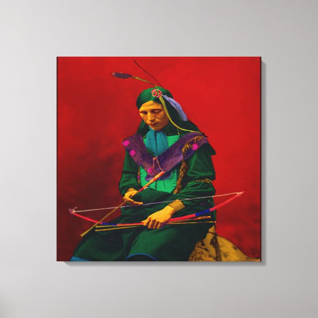 Cherokee Native American Pop Art Canvastryck (Framsida)