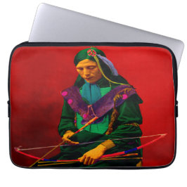 Cherokee Native American Pop Art laptop sleeve