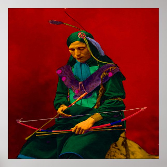 Cherokee Native American Pop Art Poster (Framsidan)