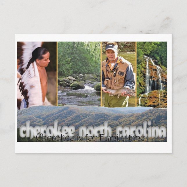 Cherokee NC PostCard Vykort (Framsida)