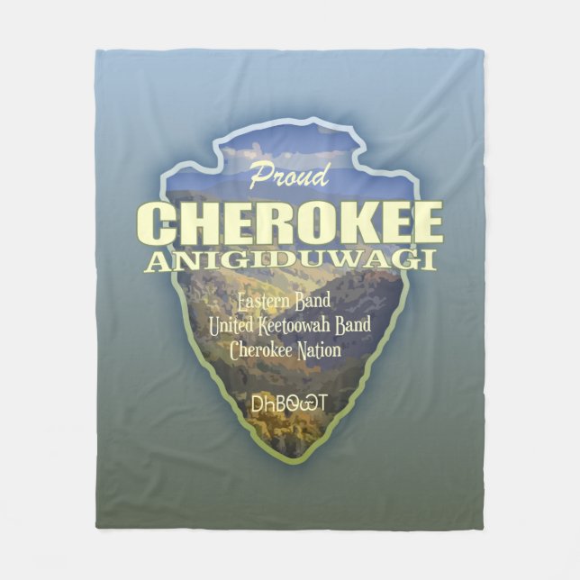 Cherokee (pilhuvud) fleecefilt (Framsidan)