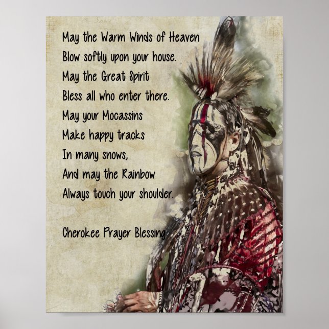 Cherokee Prayer Blessing Poster (Framsidan)