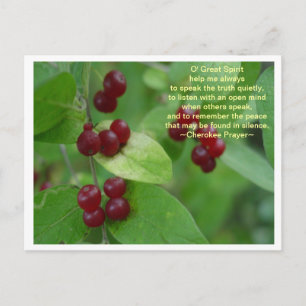 Cherokee Prayer Vykort