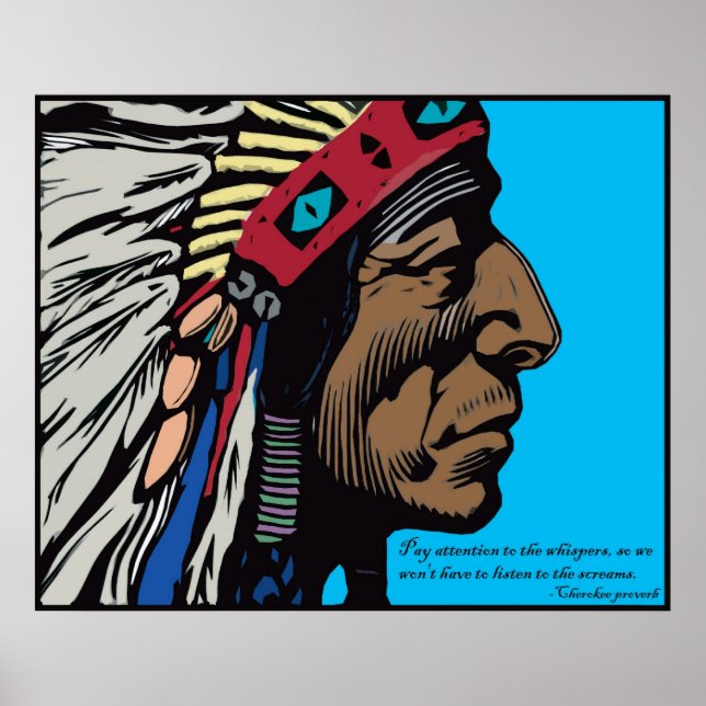 Cherokee Proverb Poster (Framsidan)
