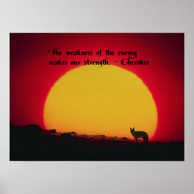 Cherokee Proverb Poster (Framsidan)