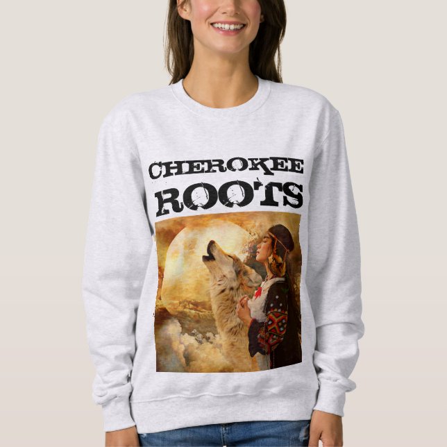 CHEROKEE ROOTS DAM KVINNOR SWEATSHIRTS T-SHIRTS (Framsida)