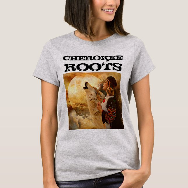CHEROKEE ROOTS DAM WOMENS TEES T-Shirt (Framsida)