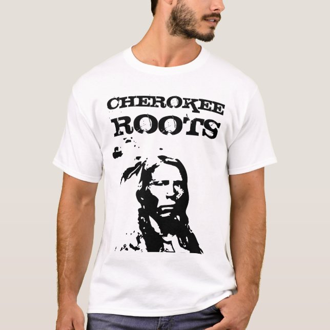 CHEROKEE ROOTS NATIVE INDIAN T-SHIRTS (Framsida)