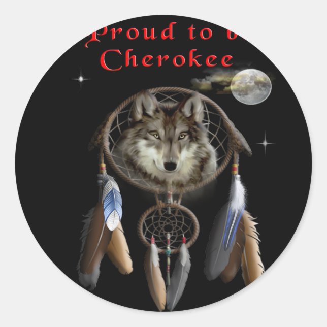 Cherokee Runt Klistermärke (Framsida)