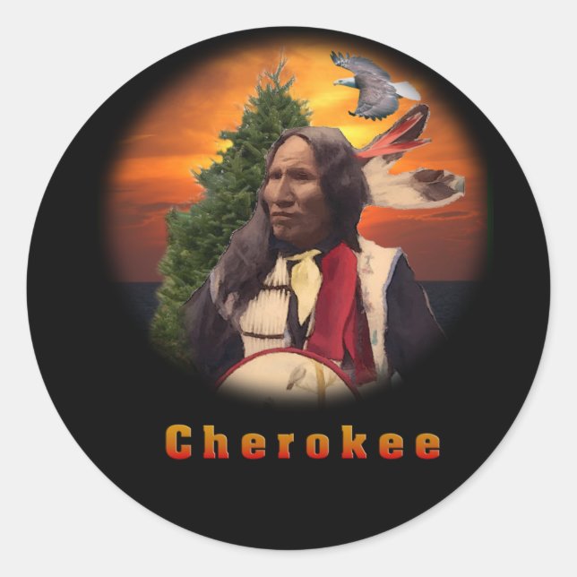 Cherokee Runt Klistermärke (Framsida)