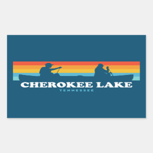 Cherokee Sjö Tennessee Canoe Rektangulärt Klistermärke