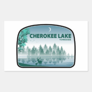 Cherokee Sjö Tennessee Hjort Rektangulärt Klistermärke