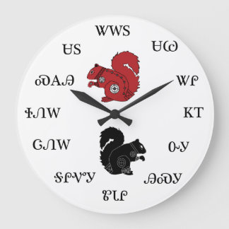 Cherokee Squirrel Clock Stor Klocka
