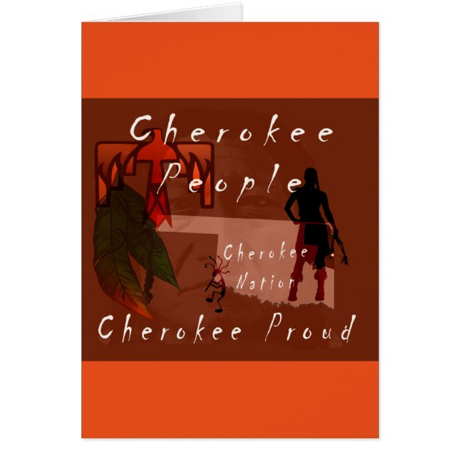 cherokee stolt hälsningskort (Framsidan)