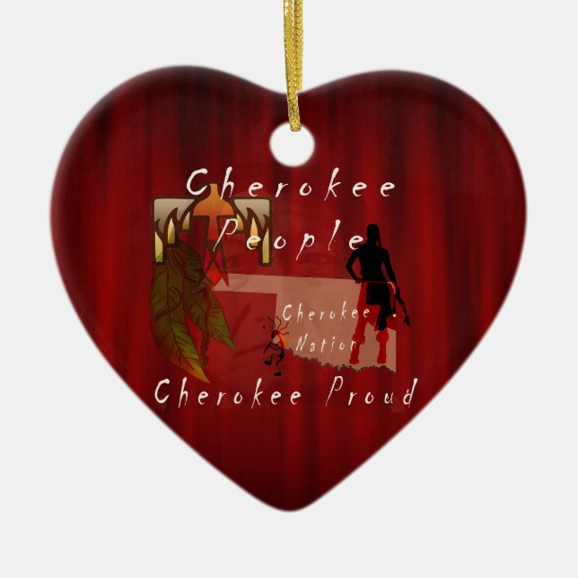 cherokee stolt julgransprydnad keramik (Framsidan)