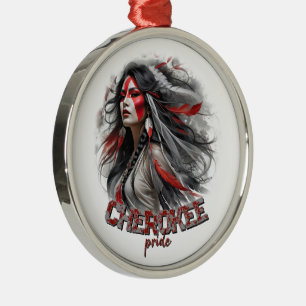Cherokee stolthet julgransprydnad metall