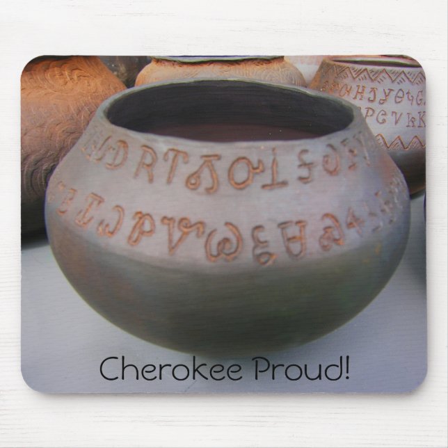 Cherokee Syllabarykrukmakeri Mousepad Musmatta (Framsidan)
