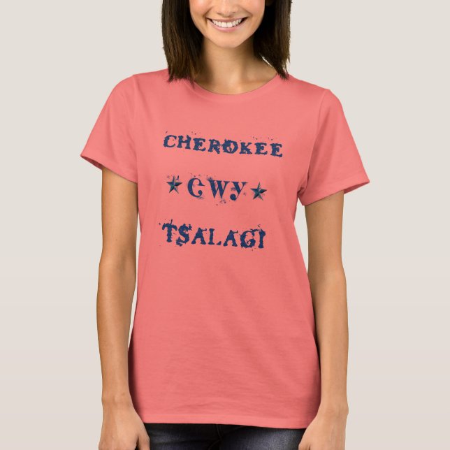 Cherokee / Tsalagi 2 Star T-shirt (Framsida)