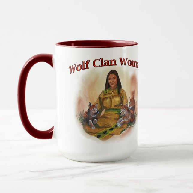 Cherokee Varg Klan Woman Two Tone Coffee Mugg (Vänster)
