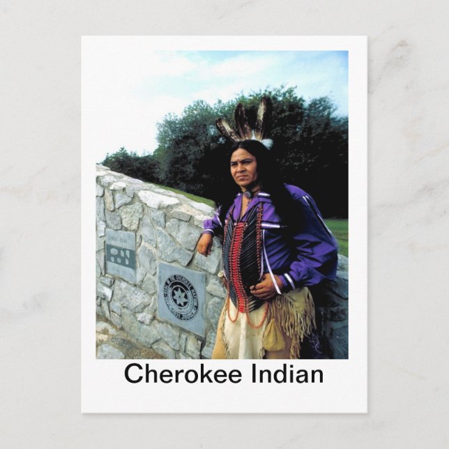 CherokeeNation, Cherokee Indian Vykort (Framsida)