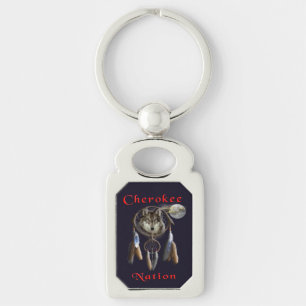Cherokenation Rektangulärt Silverfärgad Nyckelring