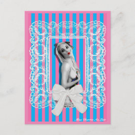 Cherrie Au Lait Sweetshop Cute Retro Pin Up Girl Vykort