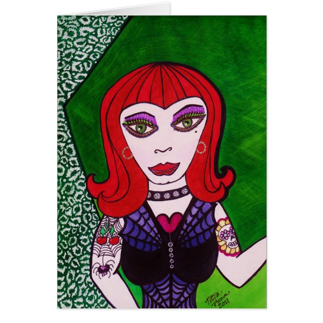 "Cherrie ", Hälsningskort (Framsidan)
