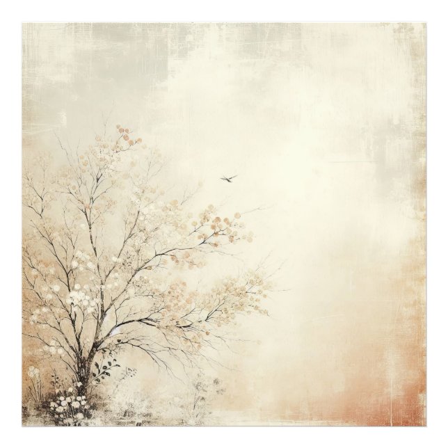 Cherrie Tree Old Photo Graphic Design Fototryck (Framsidan)