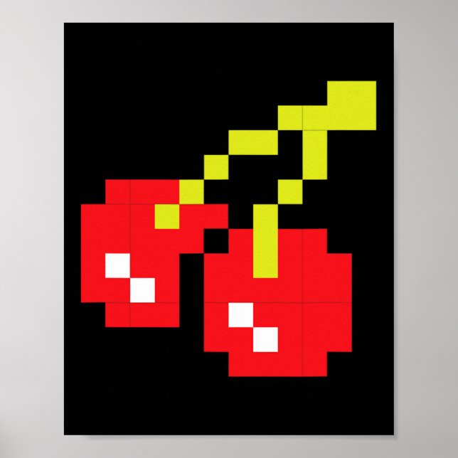 Cherries 80s Video Game Halloween Costume Easy Gro Poster (Framsidan)