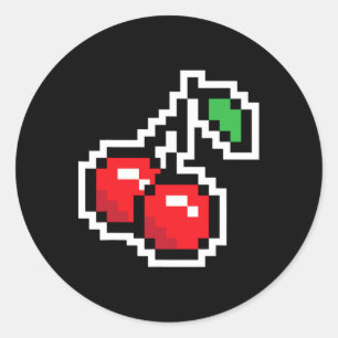 Cherries 80s Video Game Halloween Costume Easy Gro Runt Klistermärke
