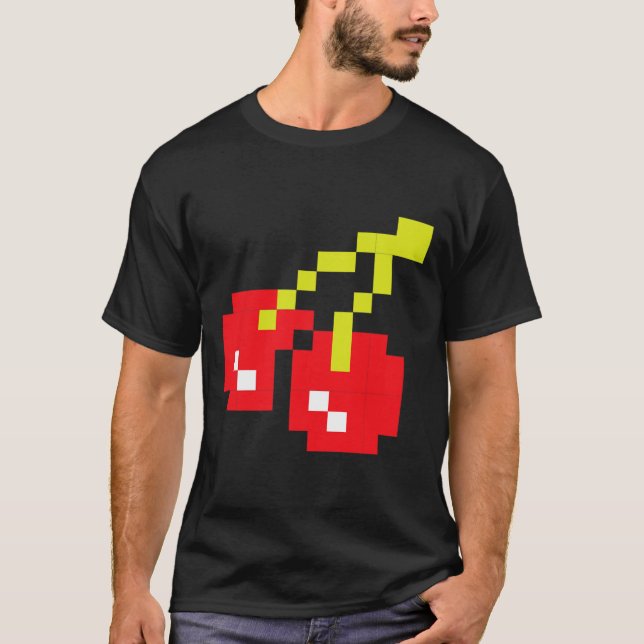 Cherries 80s Video Game Halloween Costume Easy Gro T Shirt (Framsida)