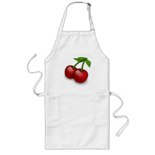 Cherries Apron Långt Förkläde