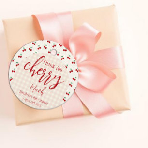 Cherries Baby Shower Gåvor Etiketter