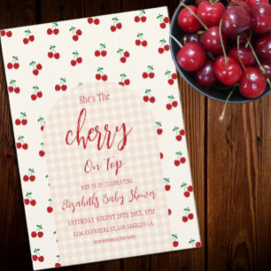 Cherries Baby Shower Inbjudningar