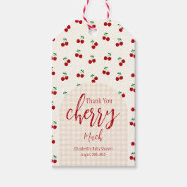 Cherries Baby Shower Presentetikett