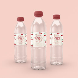 Cherries Baby Shower Vattenflaskor Etikett