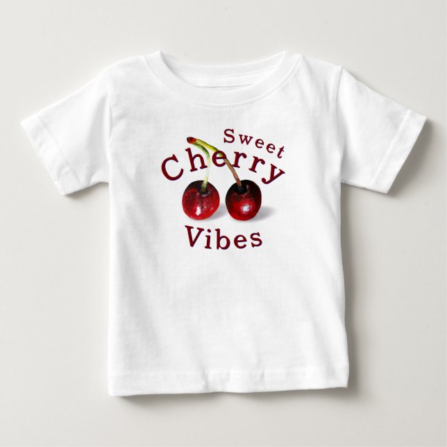 Cherries Baby Top T Shirt (Framsida)