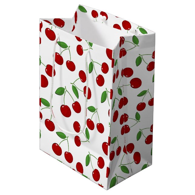 Cherries Design Gift Bag (Framsidan Vinklad)