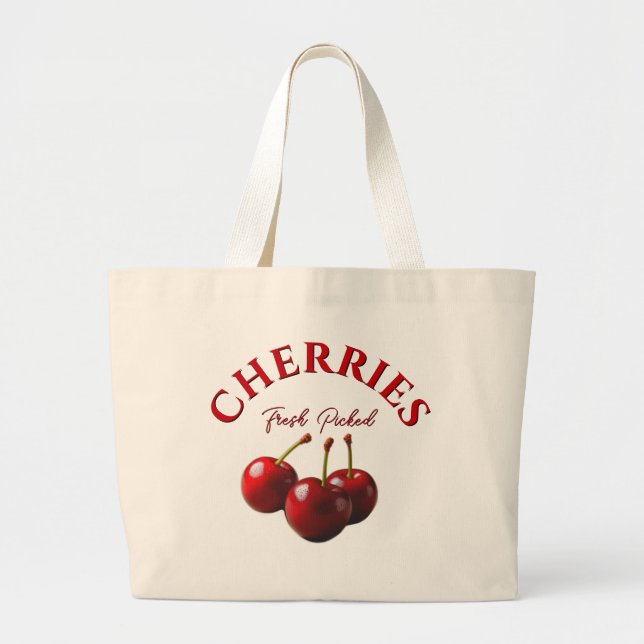 Cherries fresh picked  jumbo tygkasse (Framsidan)