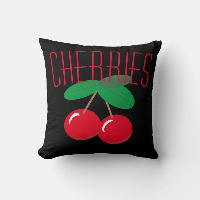 Cherries Fruit Red Kudde (Framsida)