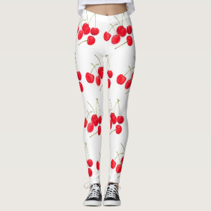 Cherries Frukt Sommarfärsk Sweet Natural Leggings
