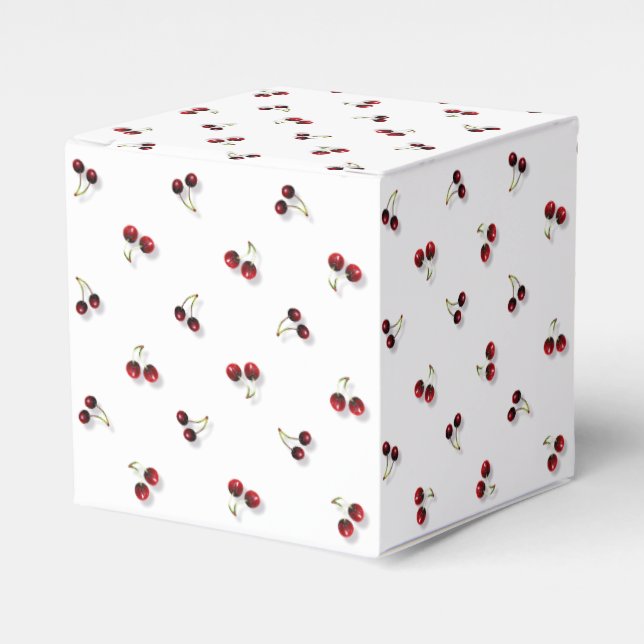 Cherries Gift Favor Box Presentaskar (Framsidan Sidan)