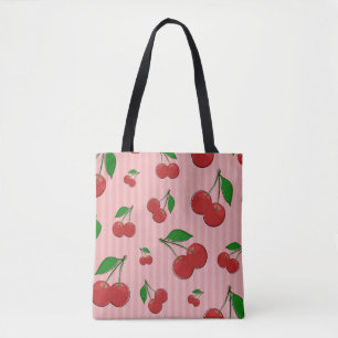 Cherries Illustration Tygkasse