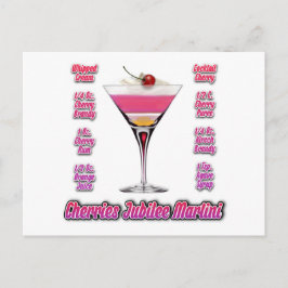 Cherries Jubilee Martini Cocktail Recipe Art Vykort