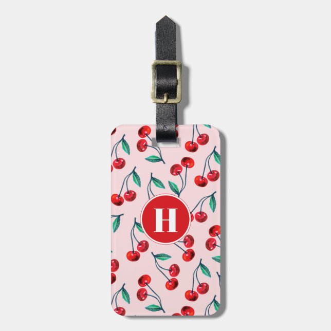 Cherries Luggage Tag Bagagebricka (Vertikal Framsida)