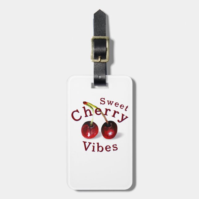 Cherries Luggage Tag Bagagebricka (Vertikal Framsida)