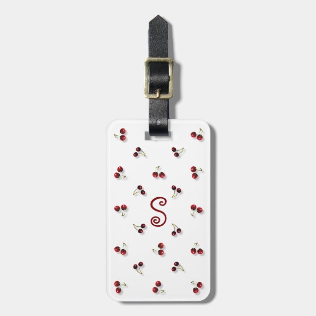 Cherries Luggage Tag Bagagebricka (Vertikal Framsida)